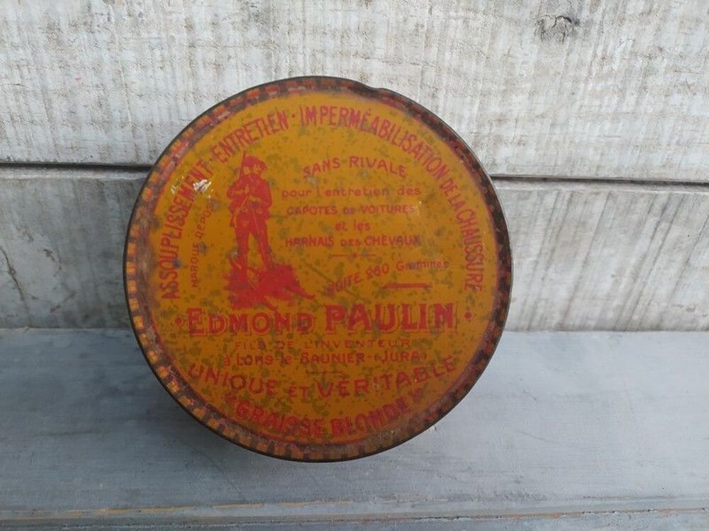 Boite Publicitaire Cirage Graisse Paulin Chasseur Alpin 