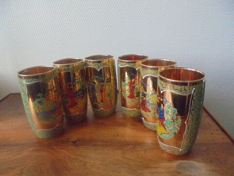 6 verres a motif chinois , 8 Romorantin-Lanthenay (41)