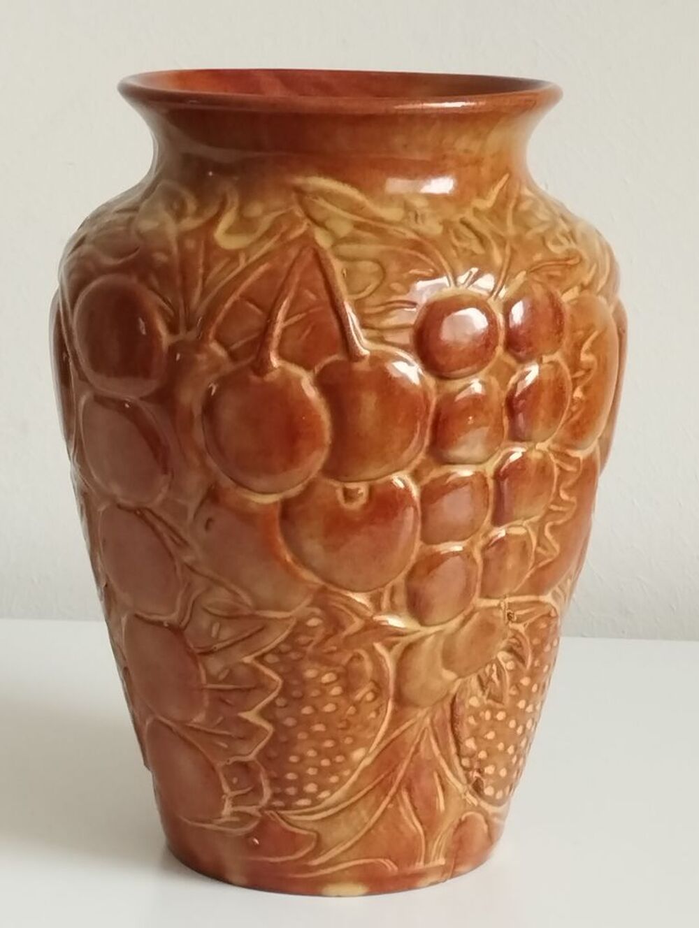 Vase en c&eacute;ramique printanier marron Décoration