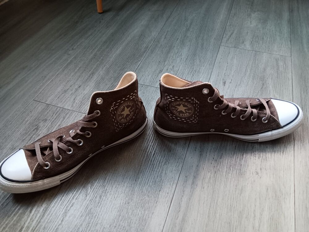  Converse montantes en toile marron Chaussures