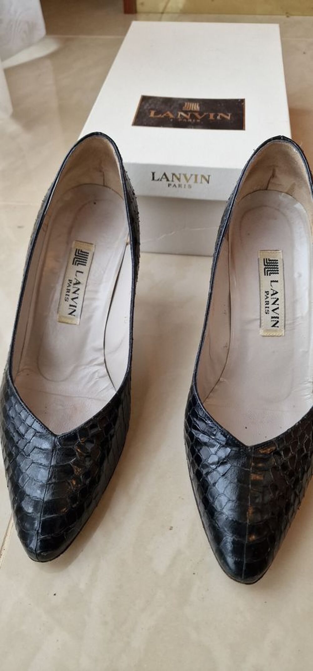 Escarpins en croco Lanvin Chaussures