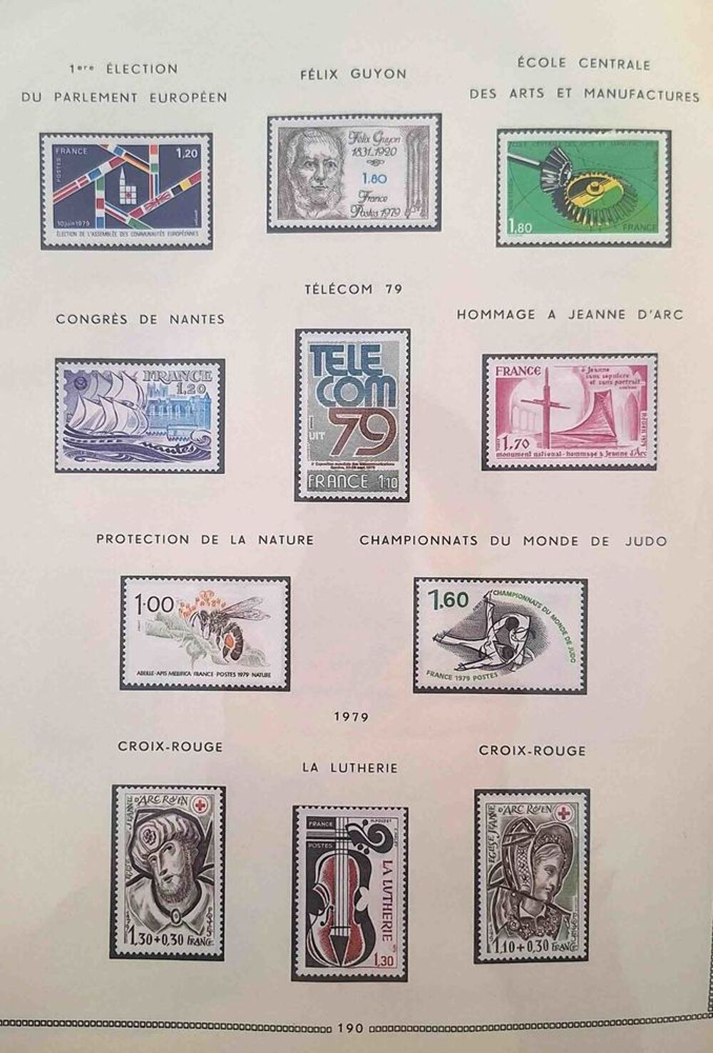 S&eacute;rie de timbres de collection de France F3 