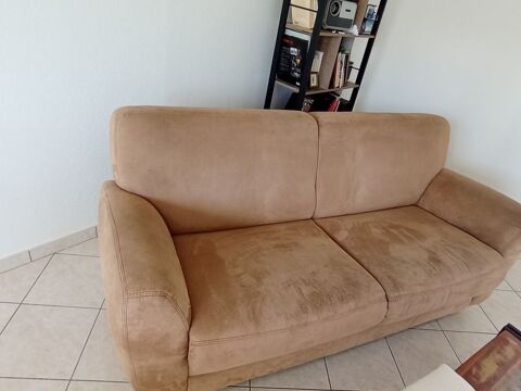 Canapé 3 places tissus alcantara beige Varennes-sur-Allier (03)