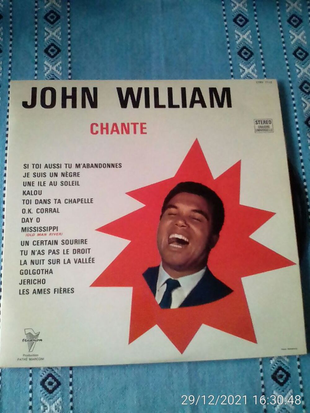 Vinyle 33T JOHN WILLIAM CHANTE - JOHN WILLIAM CD et vinyles