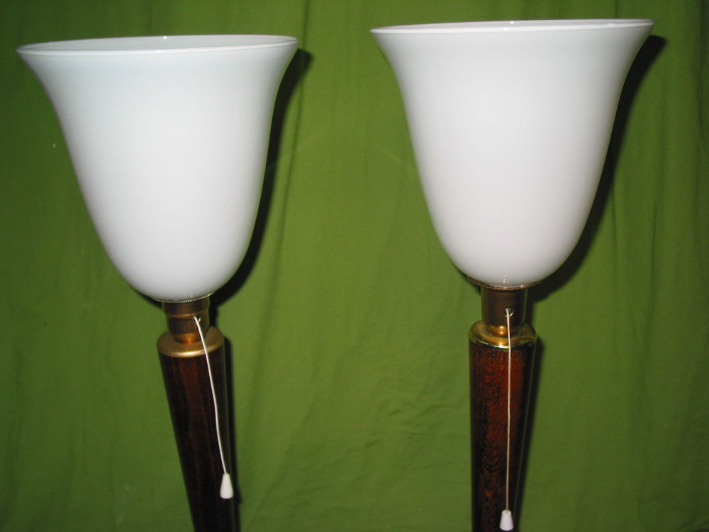Paire de 2 JOLIE LAMPE STYLE MAZDA UNILUX art d&eacute;co vintage 1 Décoration