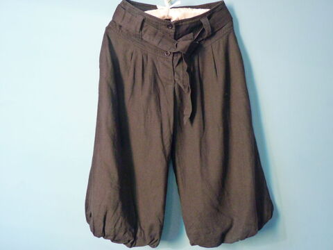 Pantalon femme la city 36 lin noir aladdin TBE 10 Brienne-le-Chteau (10)