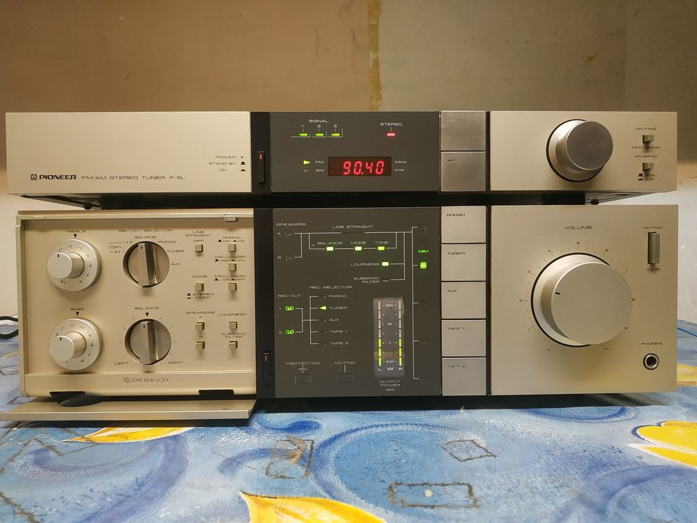 Ampli PIONEER A-8 + Tuner FM F-5L (T.B.E.) Vintage 1982 Audio et hifi