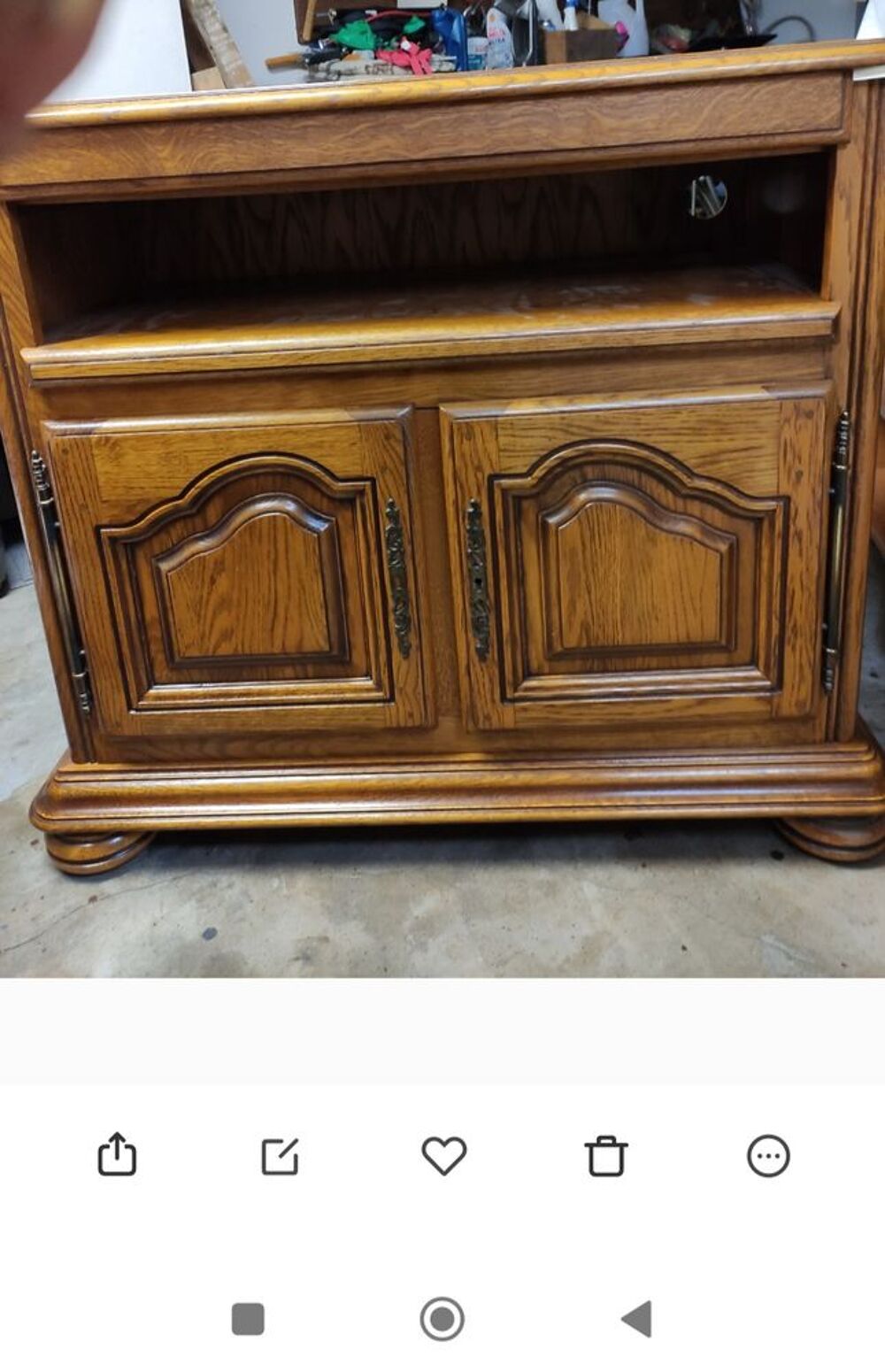 Meuble TV ch&ecirc;ne massif 49 X 110 X 80 Meubles