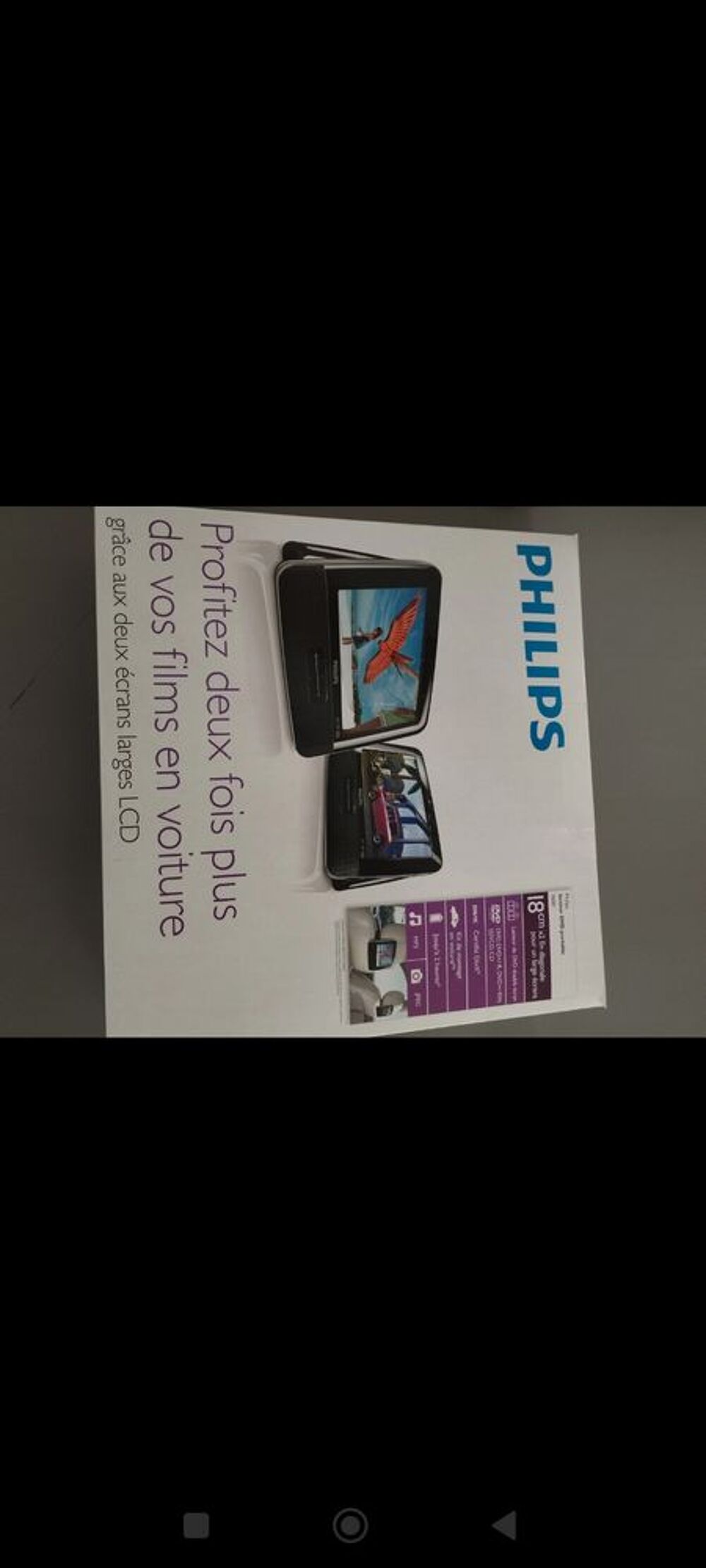 Double lecteur DVD pour voiture Téléphones et tablettes