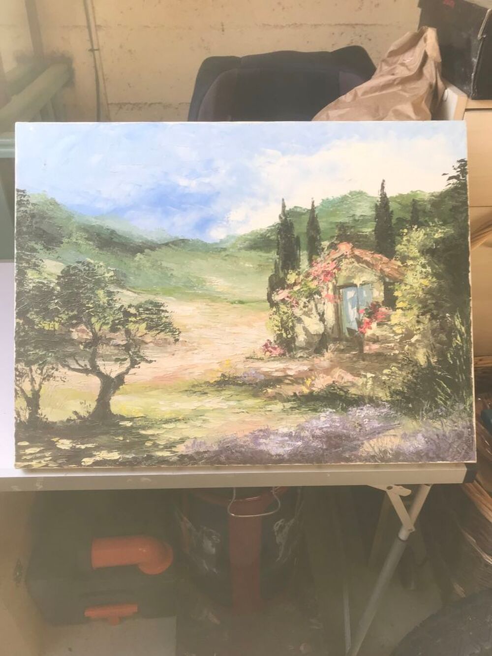2 tableaux peints au couteau Décoration