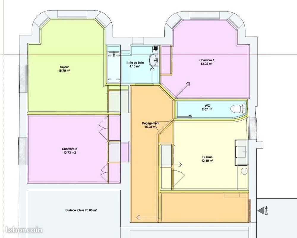 Vente Appartement 3 Pièces, 76.86 m² · Beausoleil 06240 · Quartier Moneghetti Beausoleil