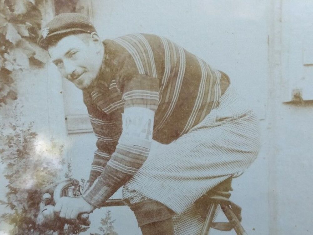 Photographie Coureur Cycliste V&eacute;lo de Course ca1900 Cycle 