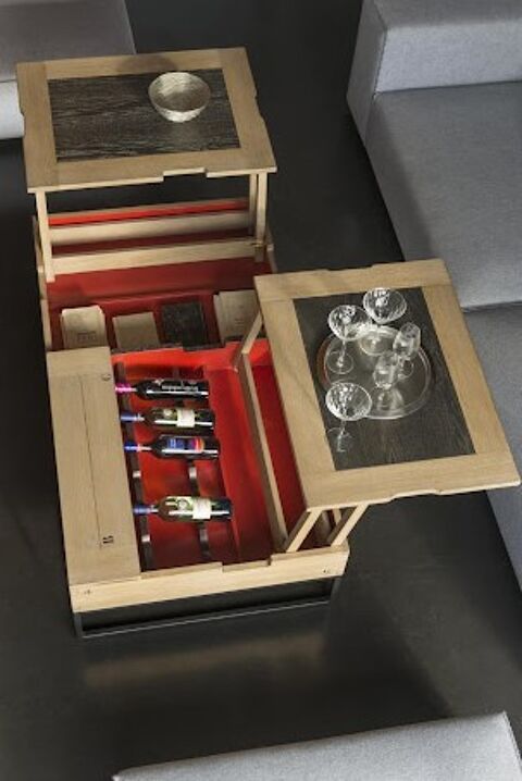 Table basse style industriel en ch�ne massif 175 Santes (59)