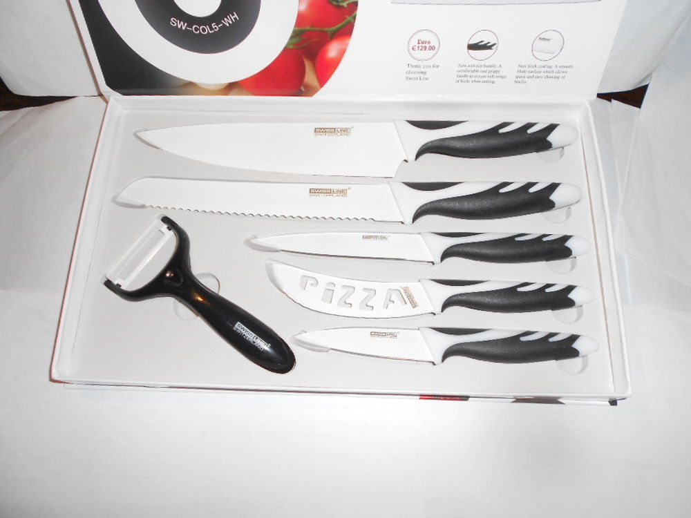 5 COUTEAUX MARQUES SWISSLINE SWITZERLAND INTERNATIONAL Cuisine