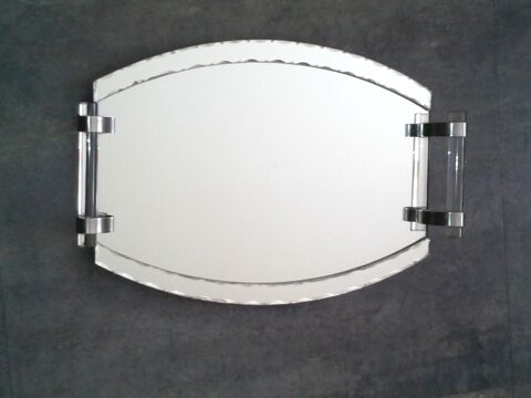 Plateau en glace ovo�de art d�co  style Jacques ADNET 30 Dijon (21)