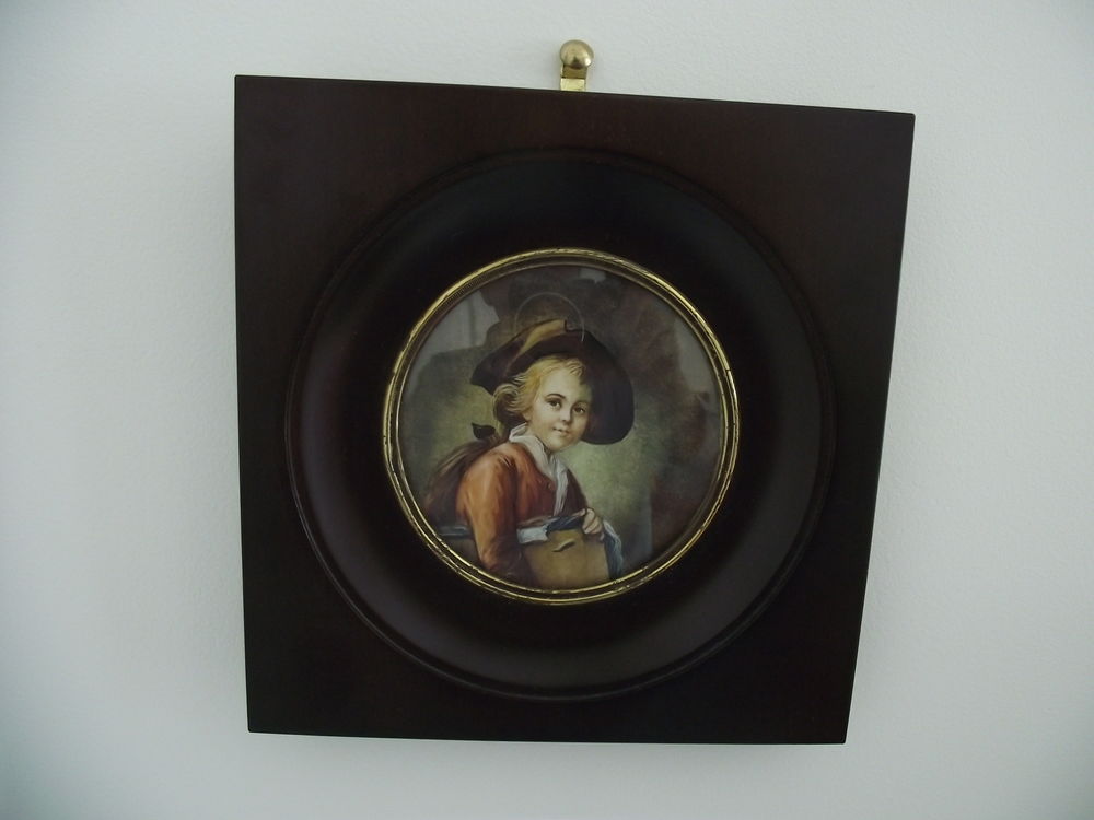 CELEBRE PETIT ECOLIER PEINTURE MINIATURE. Décoration