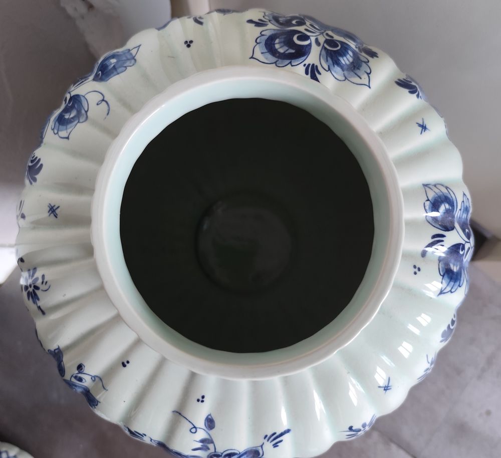 Grande potiche 55 cm en fa&iuml;ence de delft royal goedewaagen Décoration