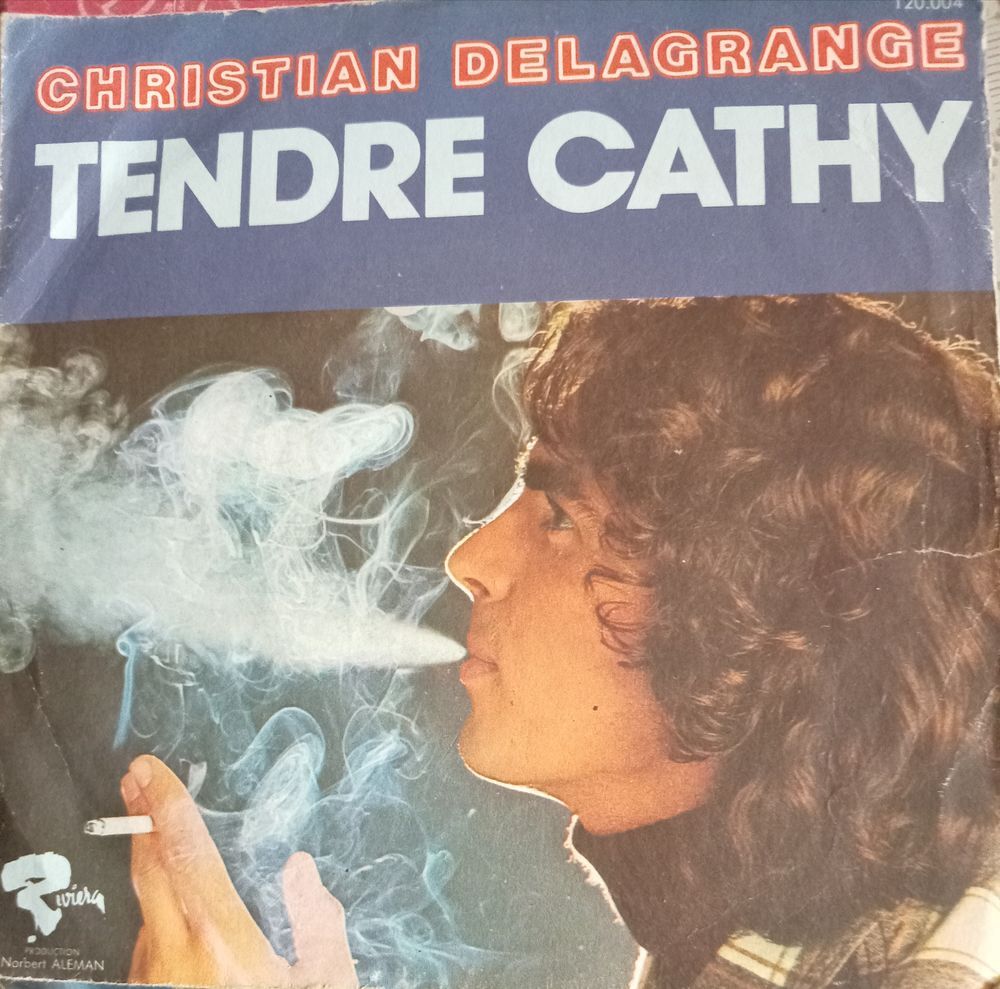 CHRISTIAN DELAGRANGE / 7 X DISQUES VYNIL 45 TOURS CD et vinyles