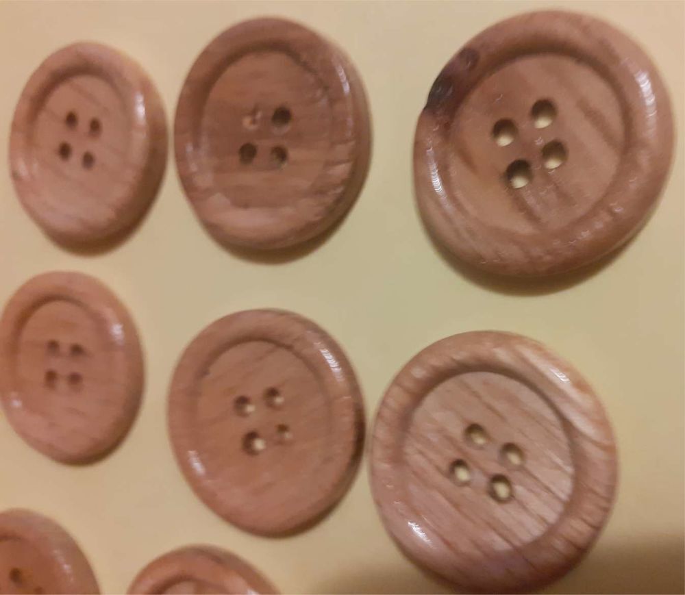 30 boutons imitation bois Décoration