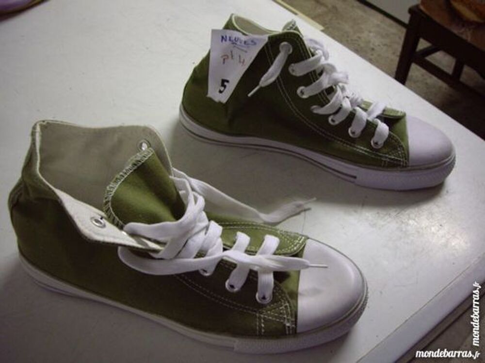 Baskets en Toile hautes Kaki pt 41 Chaussures