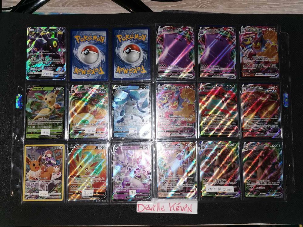 4.Cartes Pok&eacute;mon Ultra Rare Arc En Ciel, Ex, Secret, V Jeux / jouets
