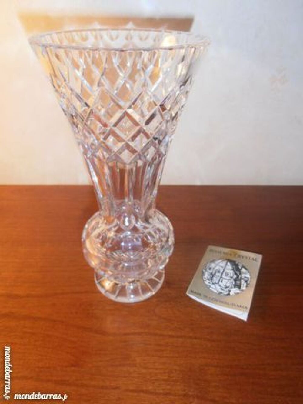 Vase en cristal de Boh&egrave;me (33) Décoration