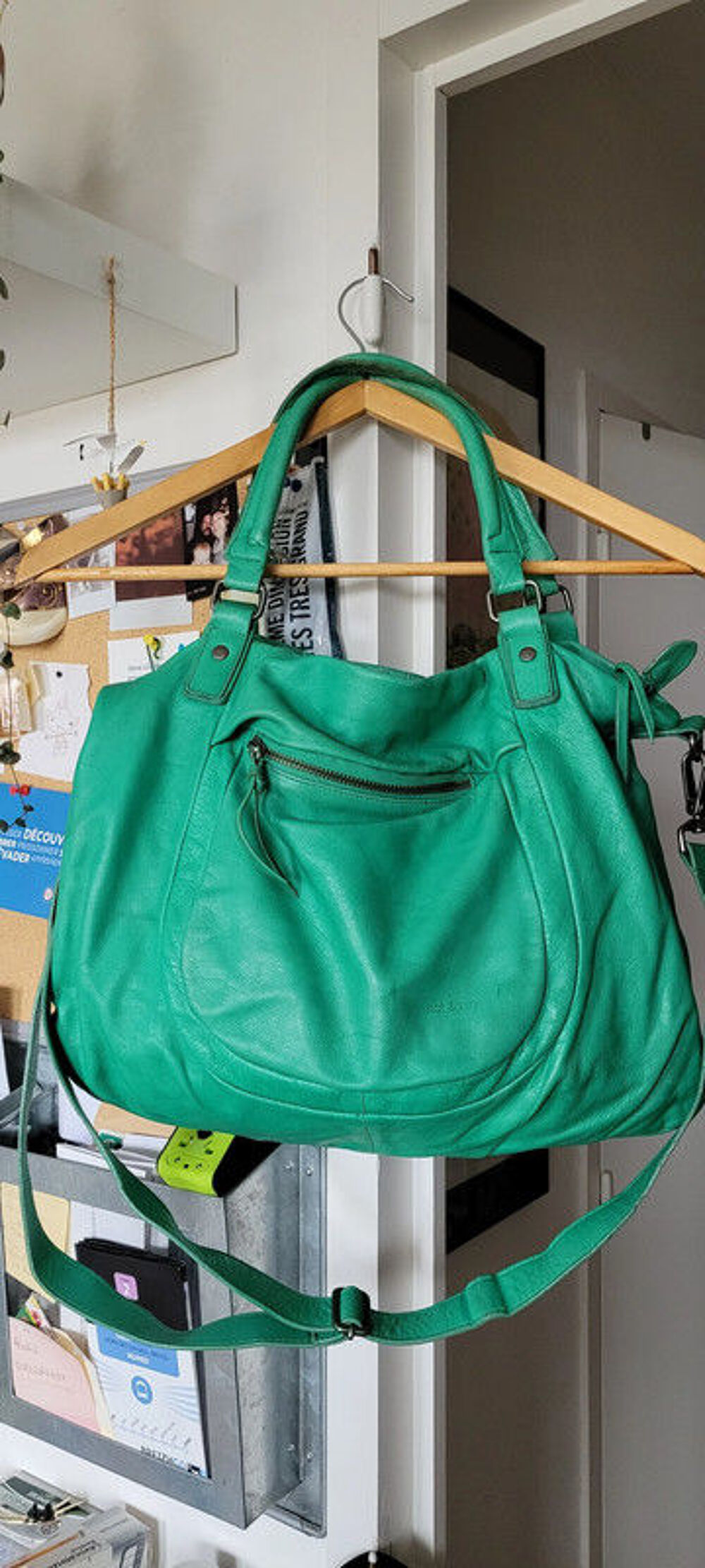 sac nat et nin vert gazon Maroquinerie