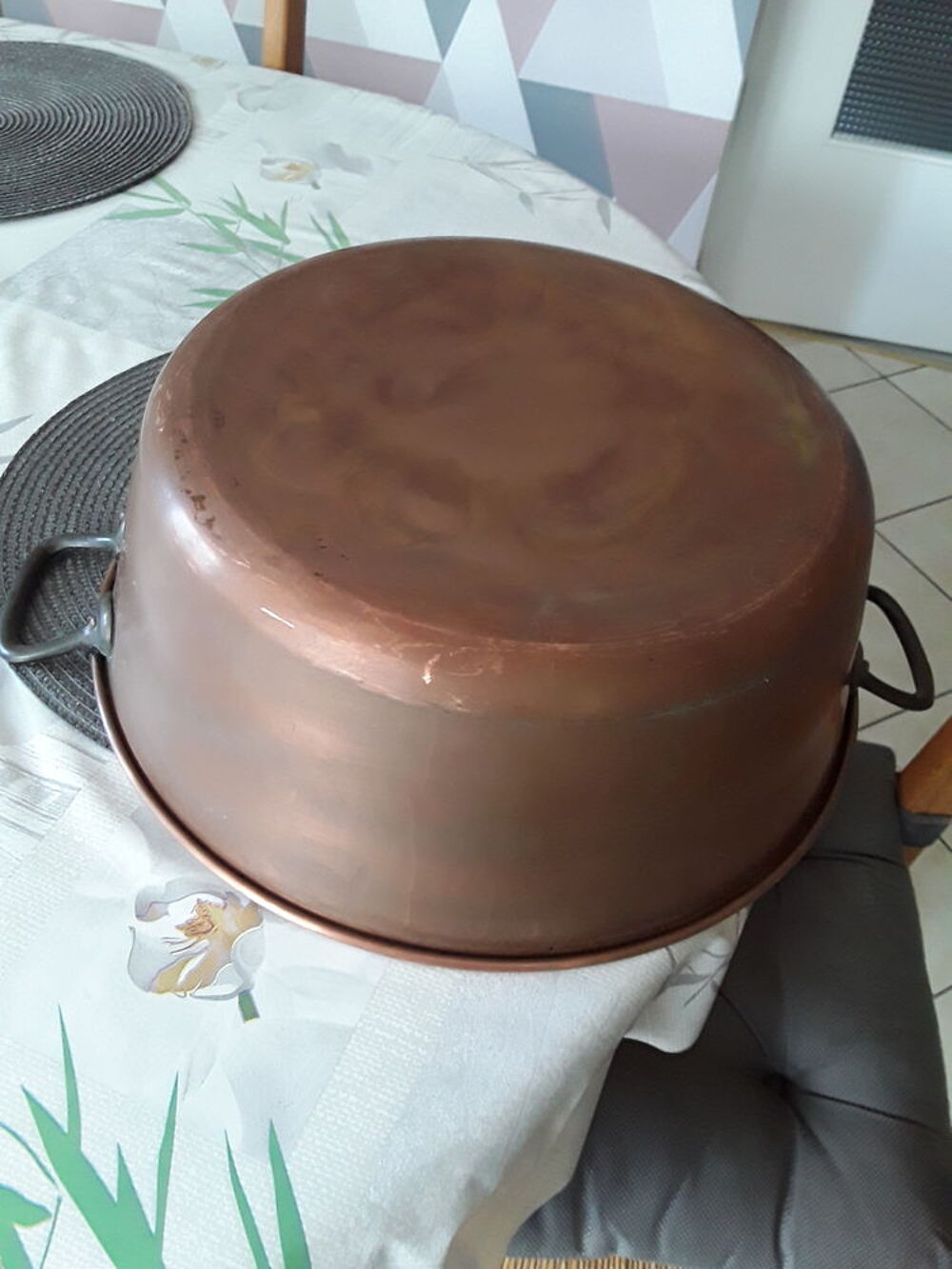 Bassine &agrave; confiture ou autre vintage cuivre rouge 38x19 Cuisine