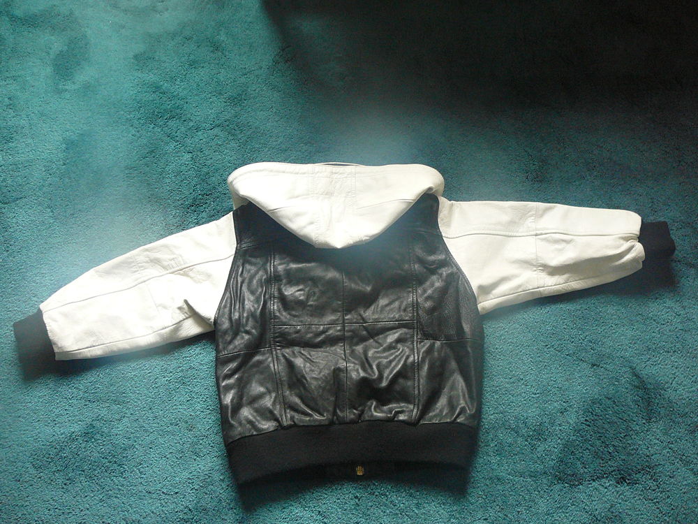 Magnifique blouson en CUIR v&eacute;ritable noir MIXTE 4 ans Vêtements enfants