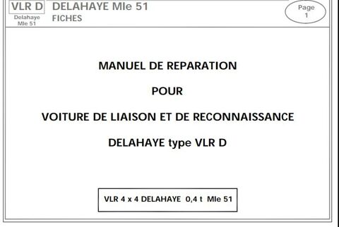 manuels de rparation Delahaye VLR  10 Lyon 1 (69)