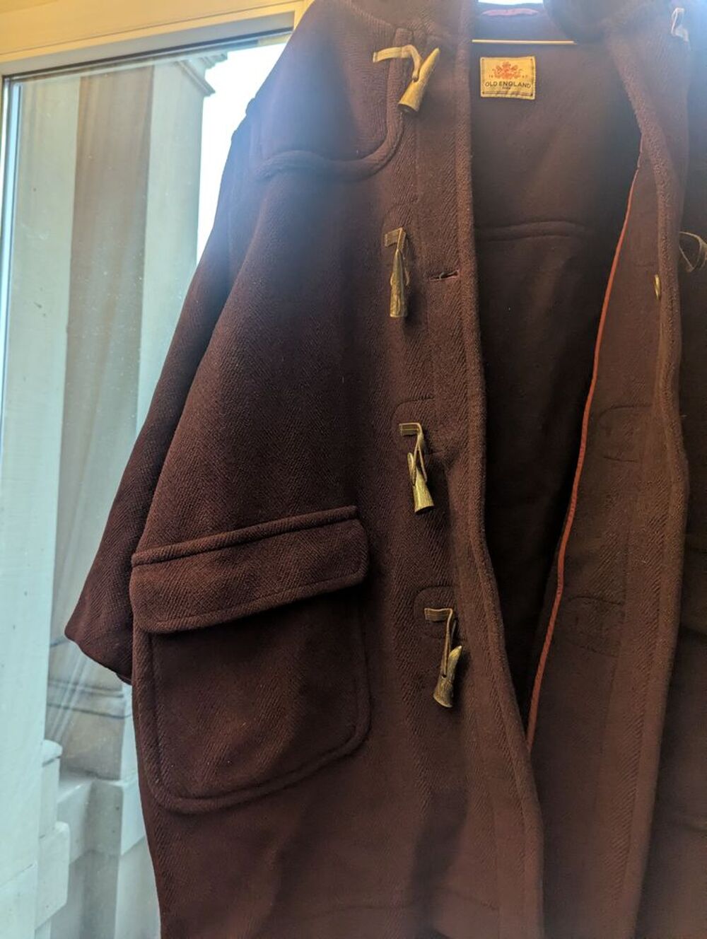 Duffle-coat homme OLD ENGLAND prune Vêtements