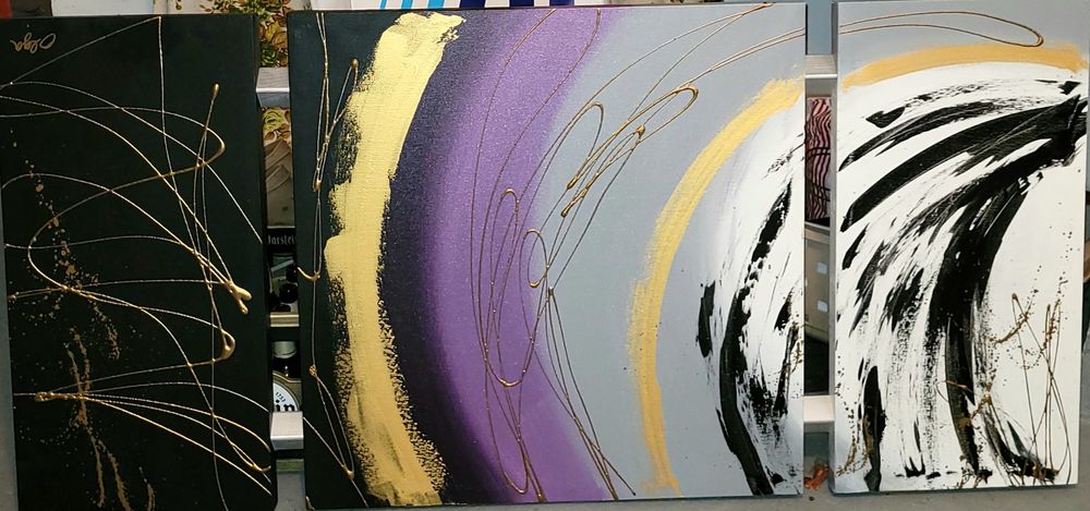 tableau triptyque 150 sur 74 Décoration