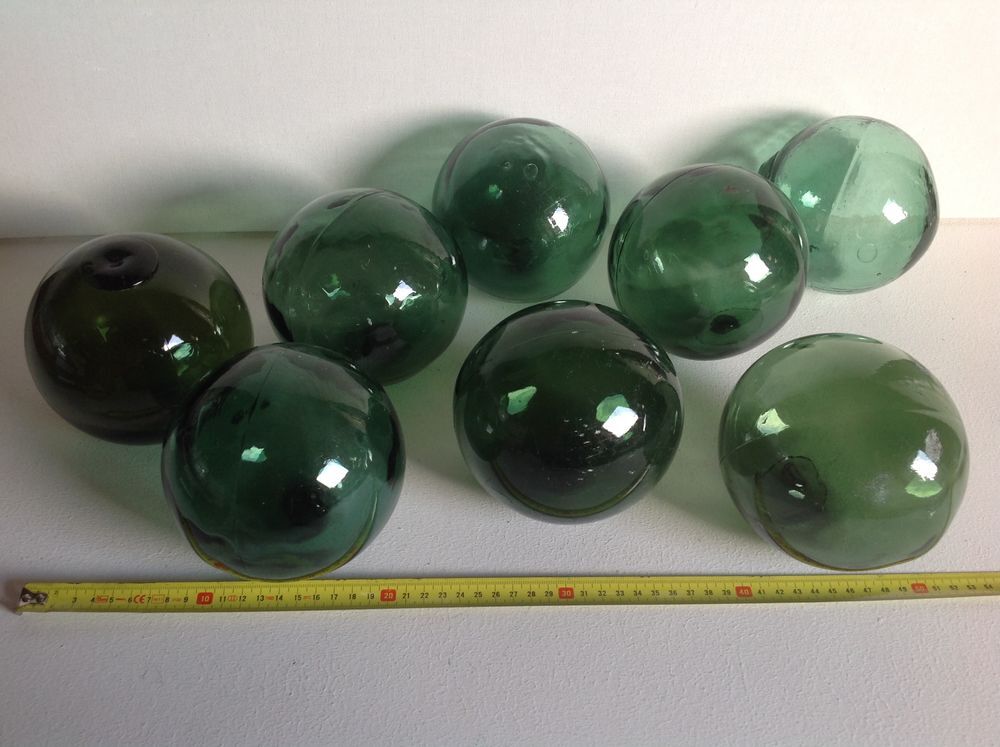 5 BOULES EN VERRE MARINE LAMPE OU AUTRES Envoi Possible Décoration