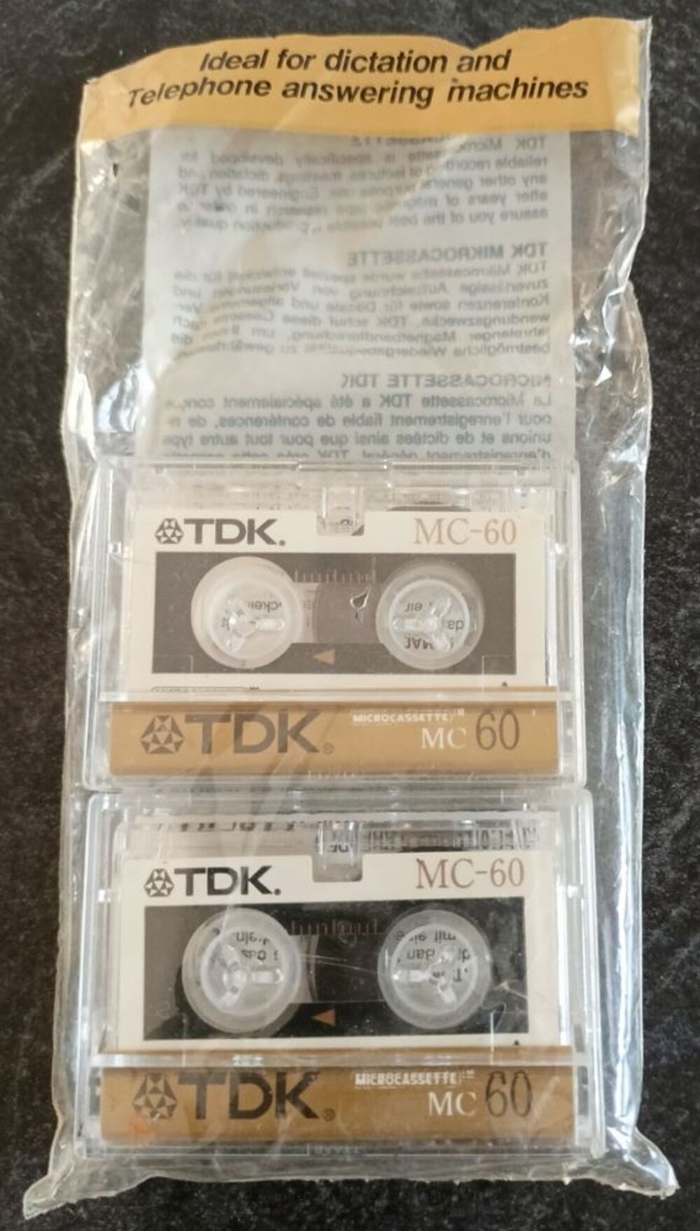 Pack de 2 Microcassettes pour enregistreur ou r&eacute;pondeur Matériel informatique
