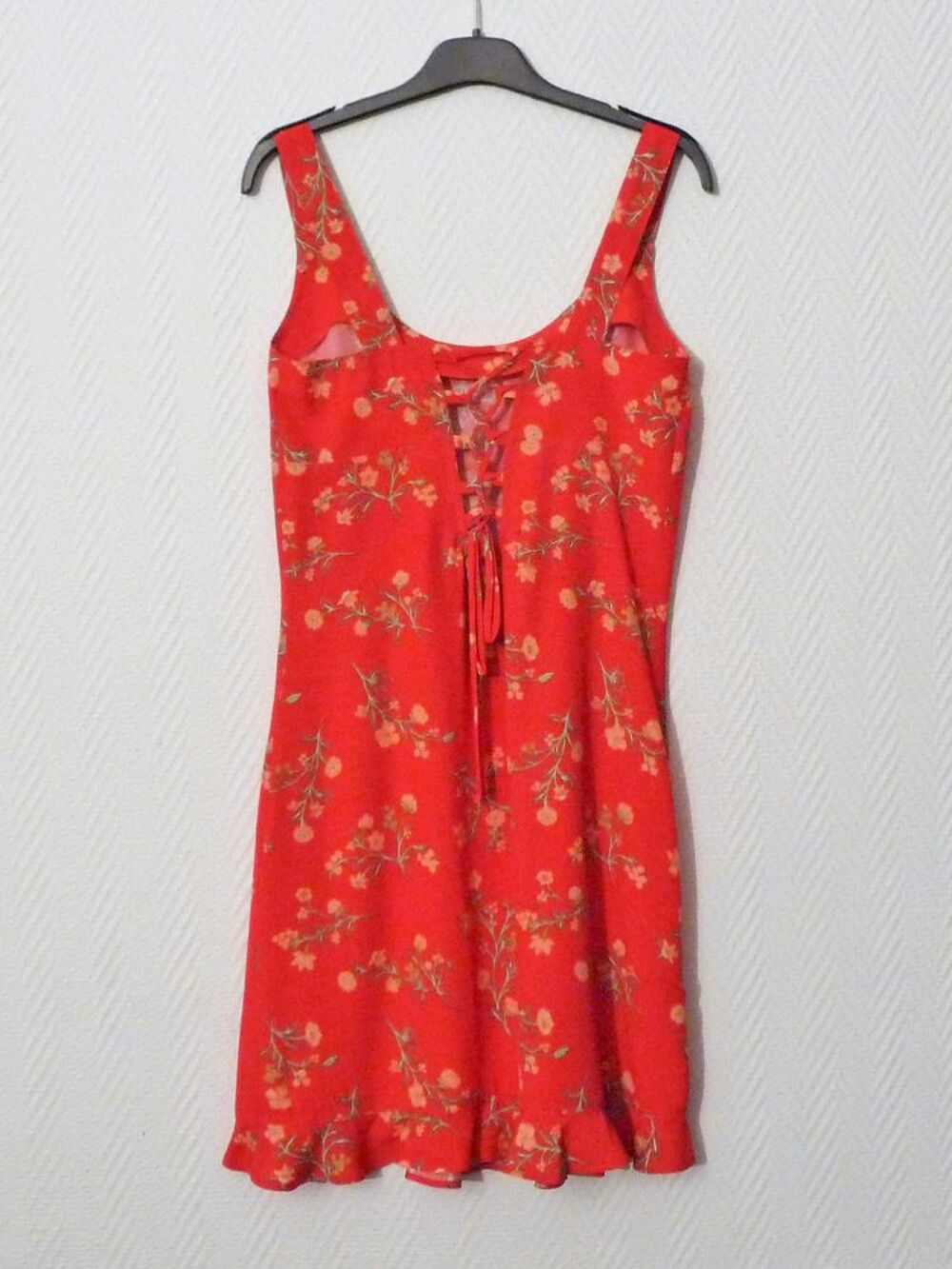 Robe en 100% Viscose Rouge Orang&eacute;- Taille 36- Bluelita Vêtements