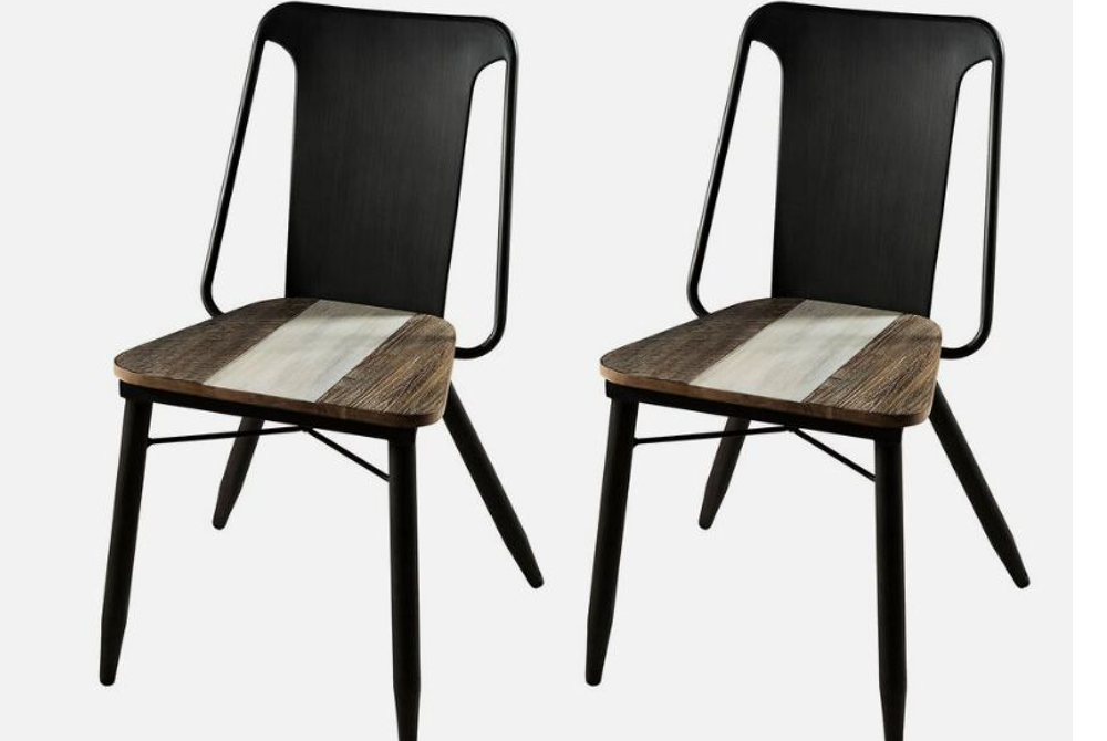 chaise acacia et fer forg&eacute; Meubles