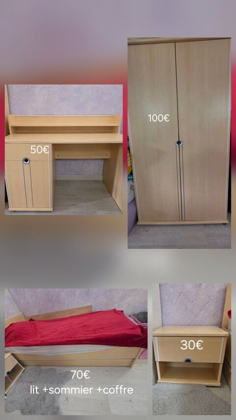 Lit/armoire/tiroir/ sommier/ commode/ chevet Bourges (18)