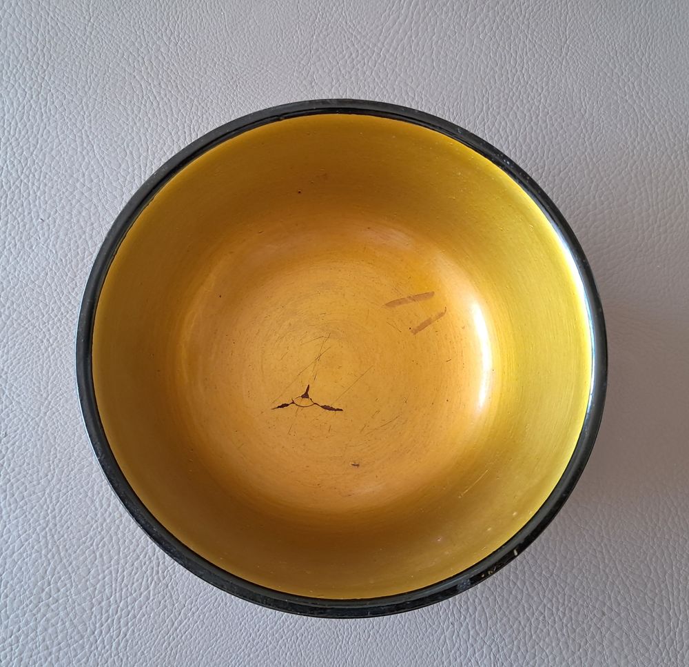 lot de 3 bols et cuill&egrave;res en bois laqu&eacute; et peint Khokhloma Décoration