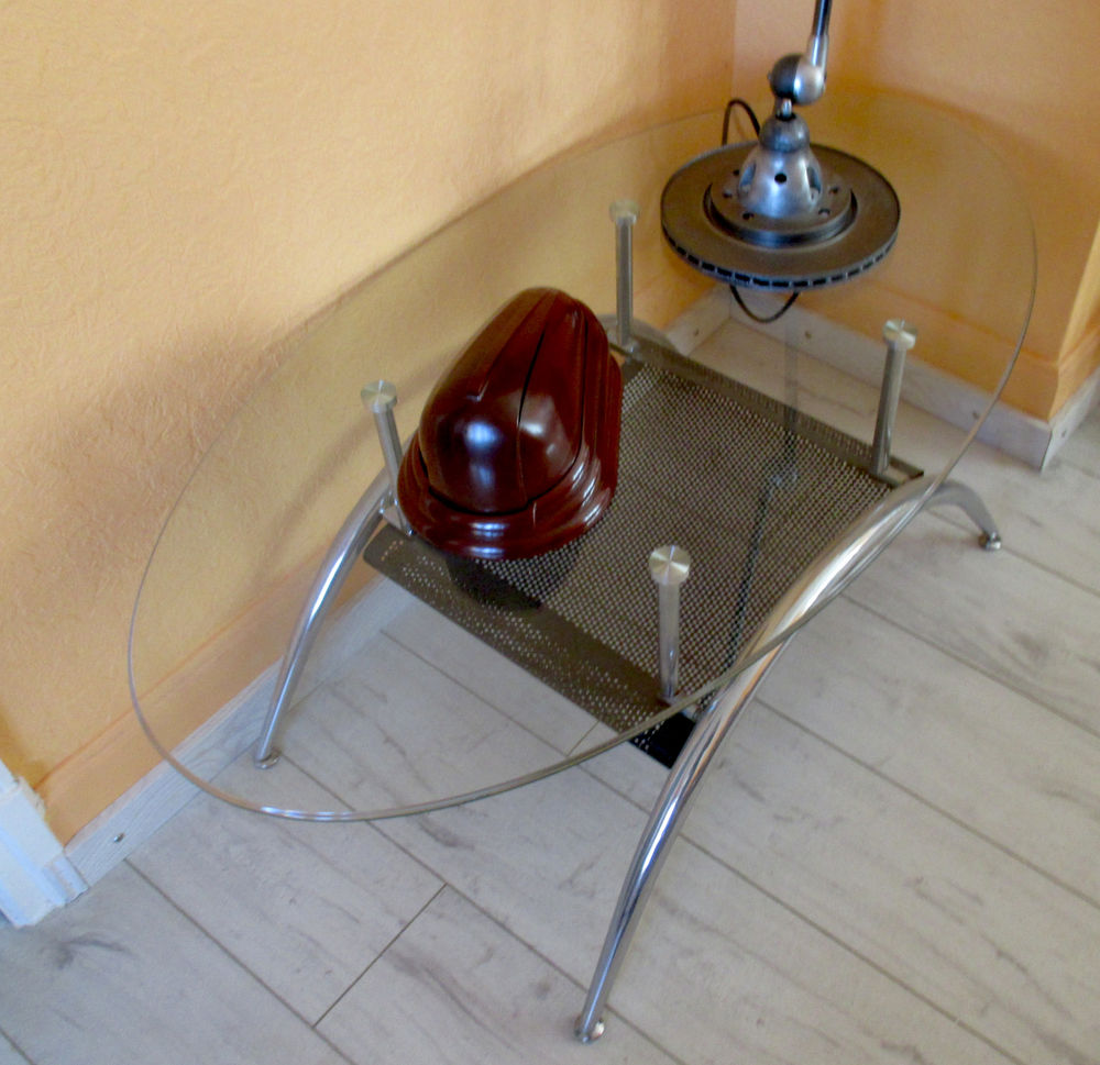 Table basse ovale ann&eacute;e 1960/80 Meubles