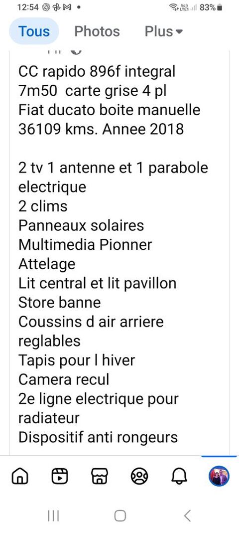 RAPIDO Camping car 2018 occasion L&eacute;rouville 55200