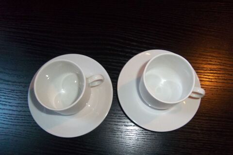 2 tasses avec soucoupes porcelaine LA REDOUTE 2 Colombier-Fontaine (25)