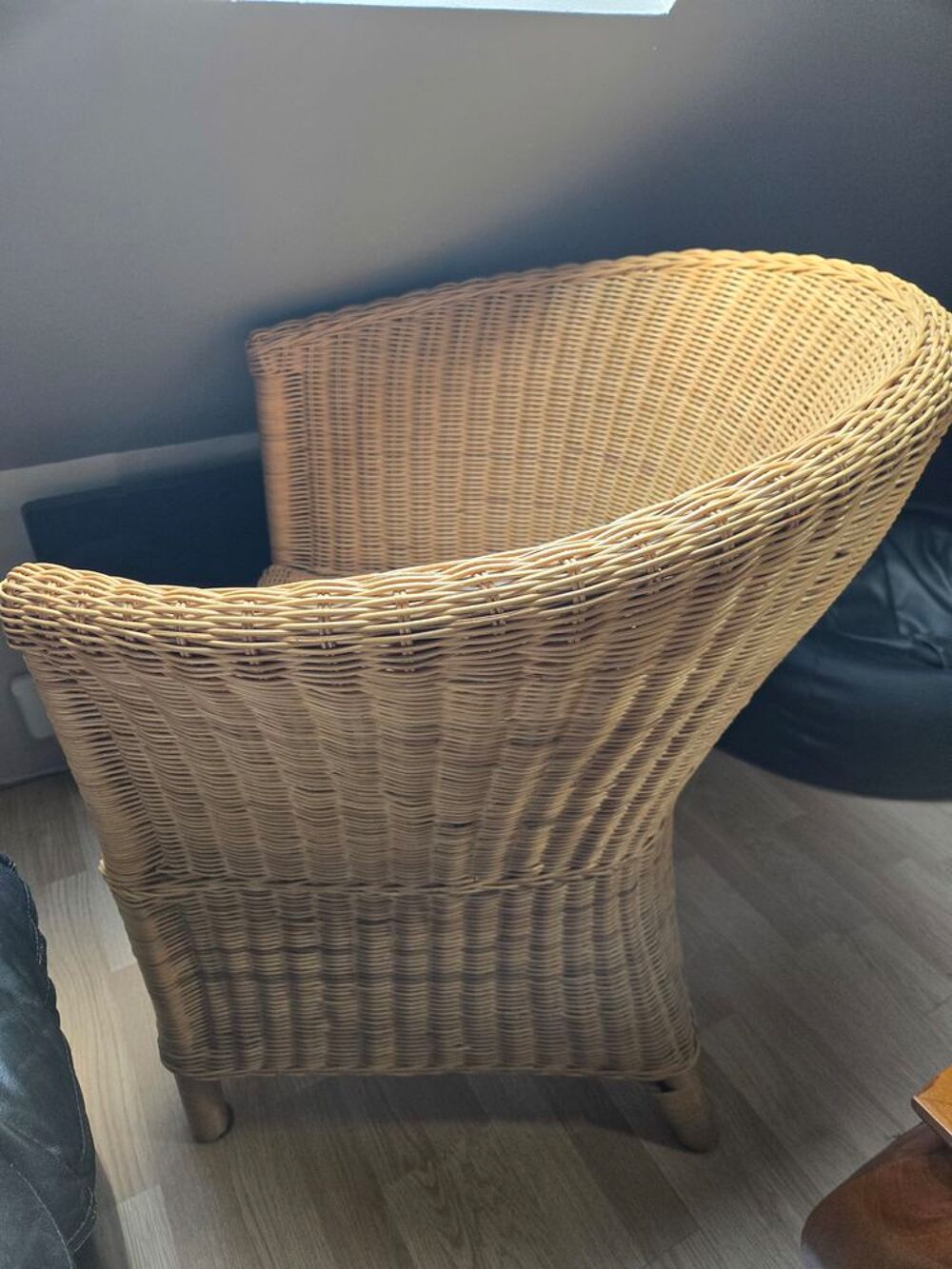 Grand fauteuil rotin et osier Meubles
