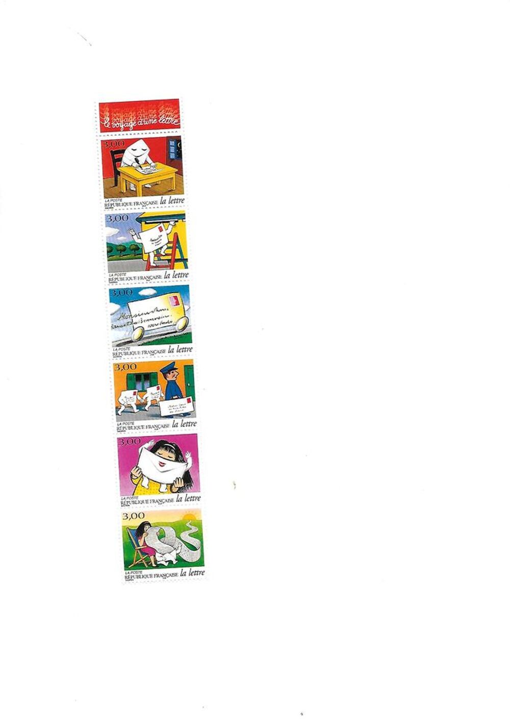 Timbres " Journ&eacute;e de la Lettre " 