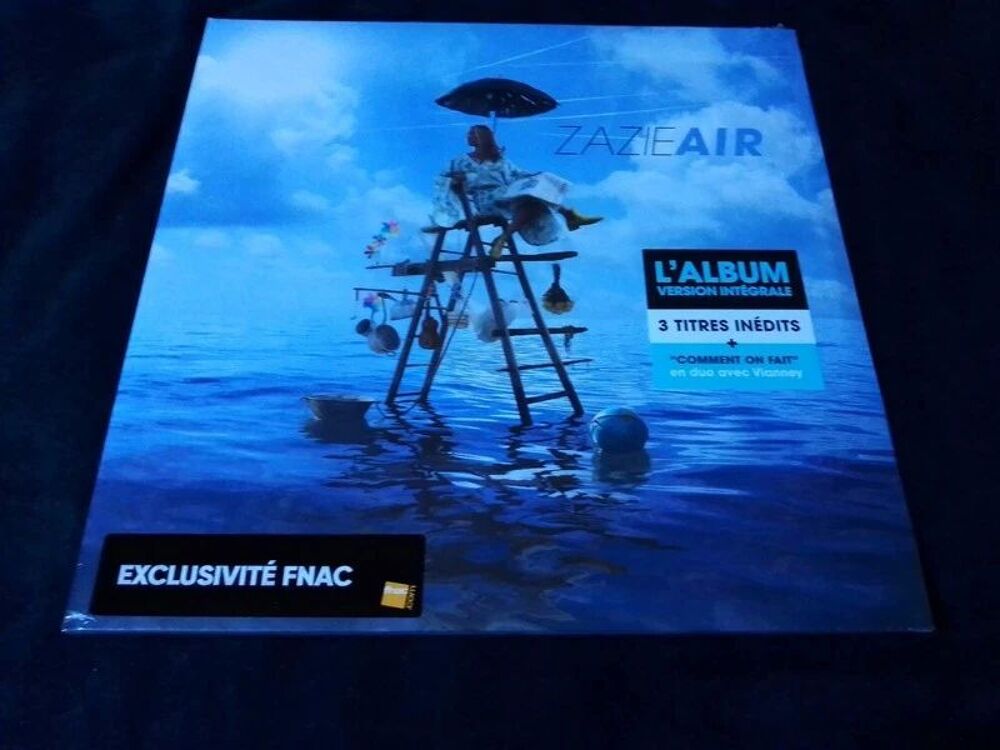 Zazie Rare Double LP Vinyle 33 Tours Couleur Turquoise "Air" CD et vinyles