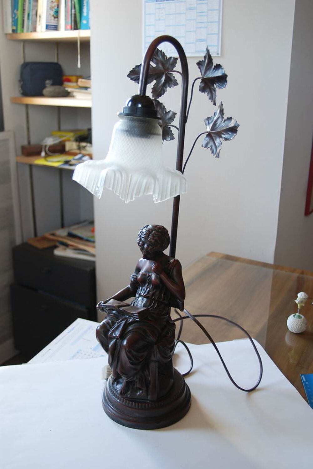 lampe de bureau ancienne en regule Décoration