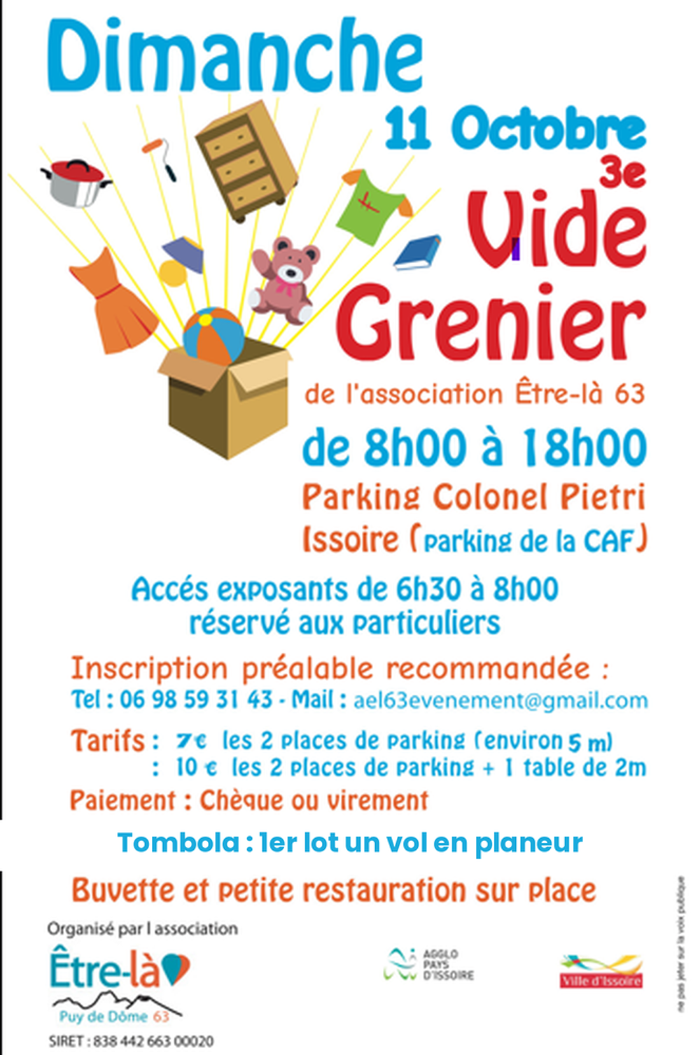 3&egrave;me vide grenier association &ecirc;tre - l&agrave; 63 Vide grenier, marché aux puces, braderie
