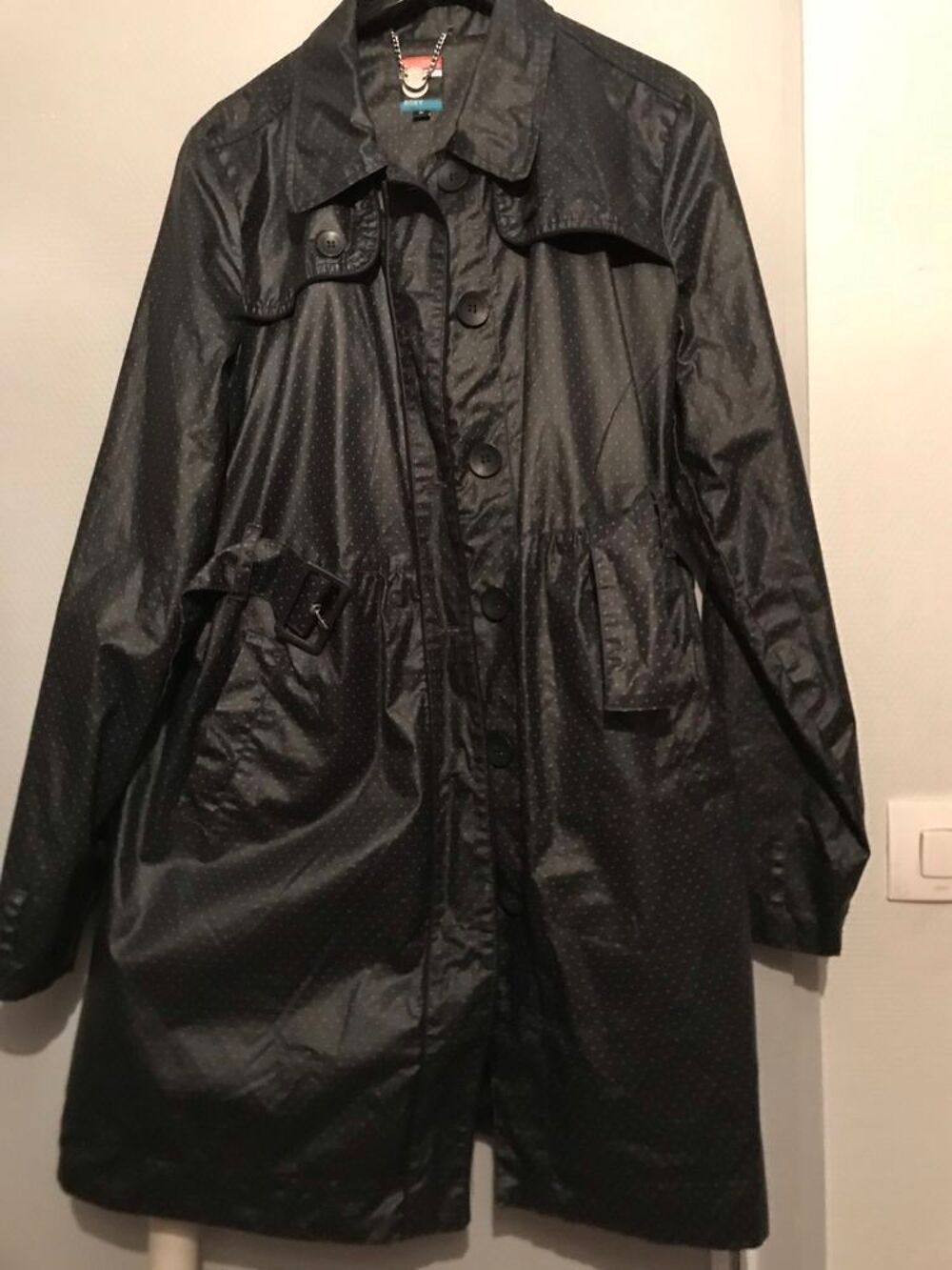 IMPERMEABLE ROXY Noir et pois blanc Taille M Vêtements