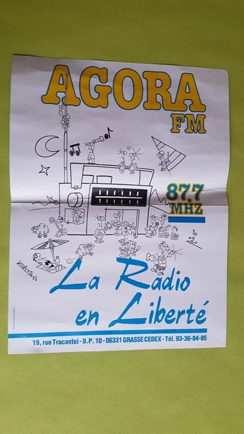 AFFICHE * RADIO AGORA FM  * 0 Toulouse (31)
