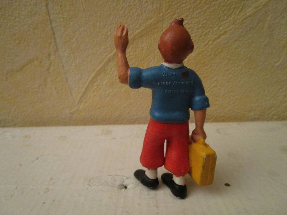 VIEILLE FIGURINE TINTIN +CAPITAINE HADDOCK COMICS SPAIN1984 