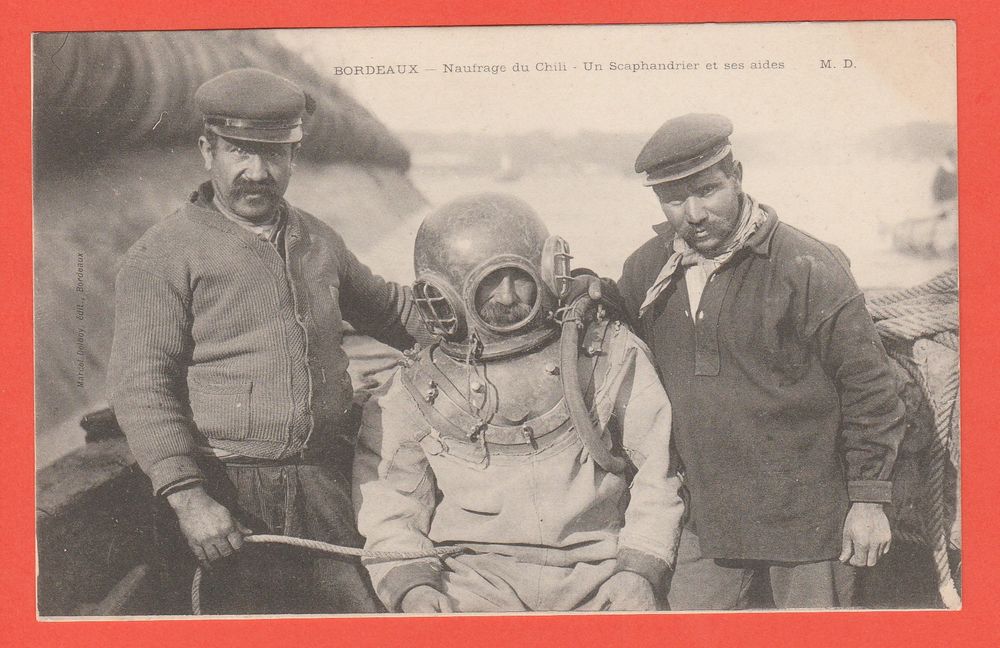 CPA - Un Scaphandrier et ses Aides - Bordeaux avant 1905 